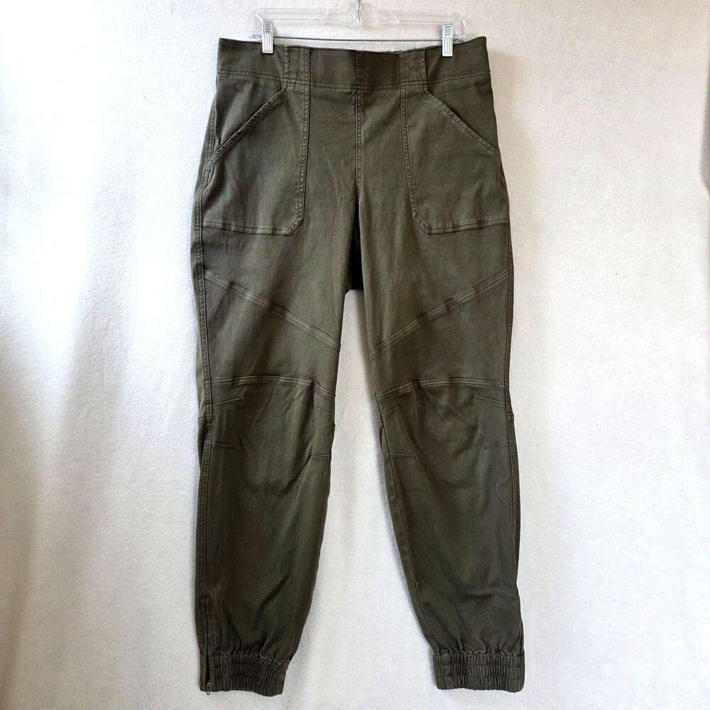 Spanx Stretch Twill Cargo Stretch Jogger Washed Green Women's  XL Style 20319R
